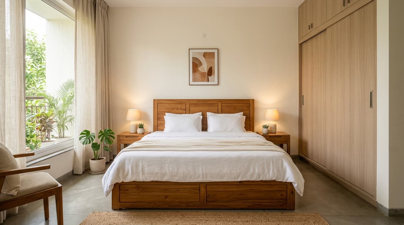 Master Bedroom Suite & Wooden Wardrobe Tour