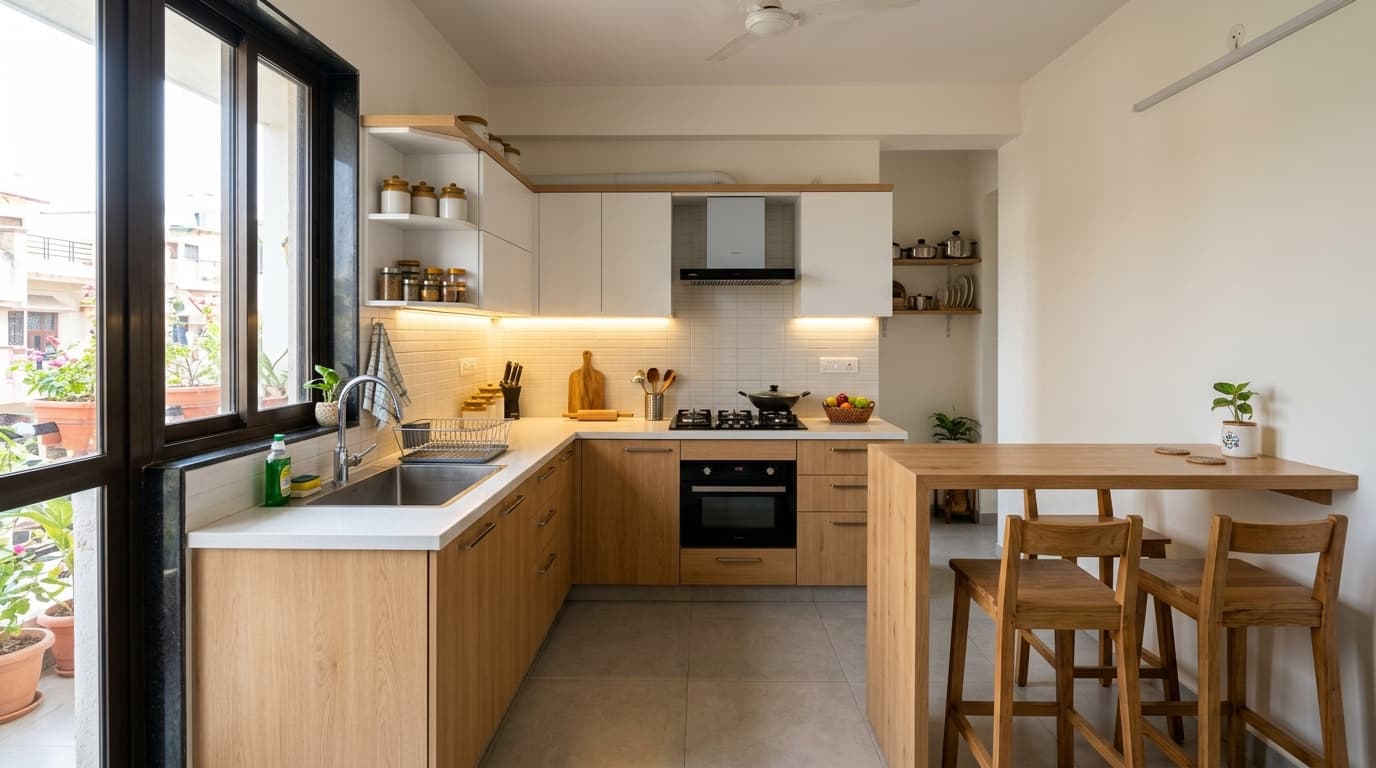 Complete Modular Kitchen & Breakfast Island Walkthrough